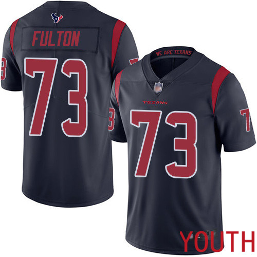 Houston Texans Limited Navy Blue Youth Zach Fulton Jersey NFL Football #73 Rush Vapor Untouchable->youth nfl jersey->Youth Jersey